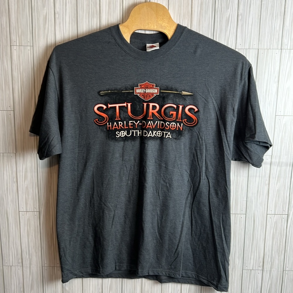 Harley Davidson Short Sleeve T Shirt STURGIS Harley Davidson South Dakota 2XL
